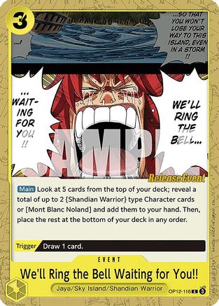 We'll Ring the Bell Waiting for You!! (OP12-116) - Legacy of the Master Release Event Cards | Grognard Games