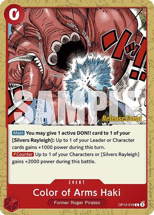 Color of Arms Haki (OP12-019) - Legacy of the Master Release Event Cards | Grognard Games