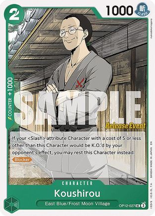 Koushirou (OP12-027) - Legacy of the Master Release Event Cards | Grognard Games