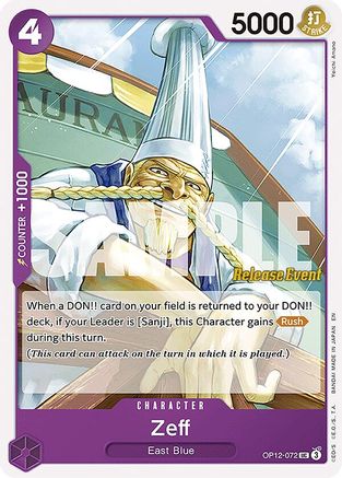 Zeff (OP12-072) - Legacy of the Master Release Event Cards | Grognard Games