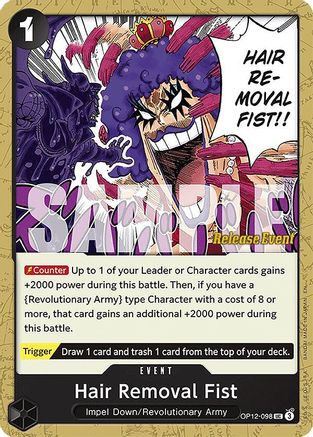 Hair Removal Fist (OP12-098) - Legacy of the Master Release Event Cards | Grognard Games