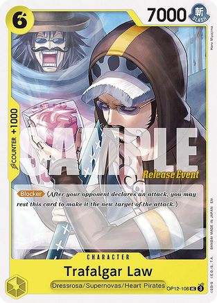 Trafalgar Law (106) (OP12-106) - Legacy of the Master Release Event Cards | Grognard Games