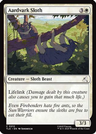 Aardvark Sloth (TLE-212) - Avatar: The Last Airbender: Eternal-Legal | Grognard Games