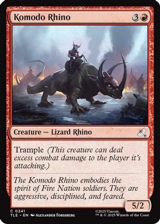 Komodo Rhino (TLE-241) - Avatar: The Last Airbender: Eternal-Legal Foil | Grognard Games