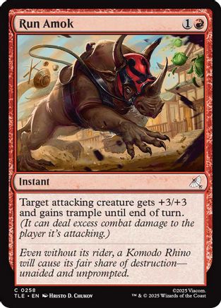 Run Amok (TLE-258) - Avatar: The Last Airbender: Eternal-Legal Foil | Grognard Games