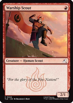Warship scout (TLE-244) - Avatar: The Last Airbender: Eternal-Legal Foil | Grognard Games