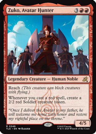 Zuko, Avatar Hunter (TLE-246) - Avatar: The Last Airbender: Eternal-Legal Foil | Grognard Games