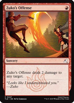 Zuko's Offense (TLE-247) - Avatar: The Last Airbender: Eternal-Legal | Grognard Games
