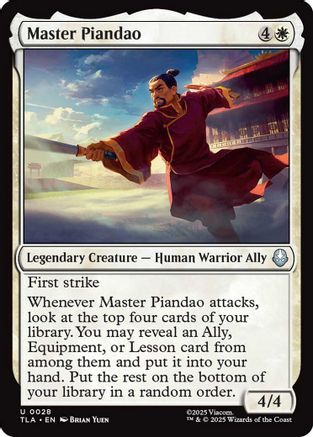 Master Piandao (TLA-028) - Avatar: The Last Airbender Foil | Grognard Games
