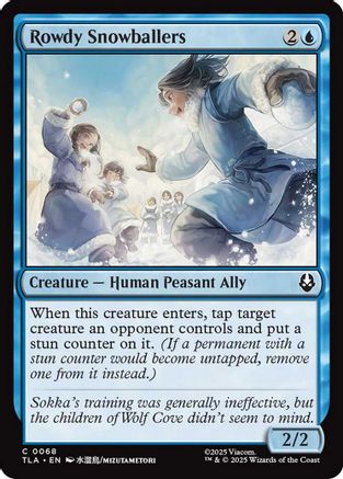 Rowdy Snowballers (TLA-068) - Avatar: The Last Airbender Foil | Grognard Games