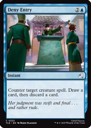 Deny Entry (TLE-222) - Avatar: The Last Airbender: Eternal-Legal Foil | Grognard Games