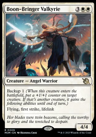 Boon-Bringer Valkyrie (Promo Pack) [March of the Machine Promos] | Grognard Games