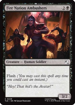 Fire Nation Ambushers (TLE-229) - Avatar: The Last Airbender: Eternal-Legal Foil | Grognard Games