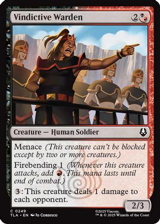 Vindictive Warden (TLA-249) - Avatar: The Last Airbender | Grognard Games