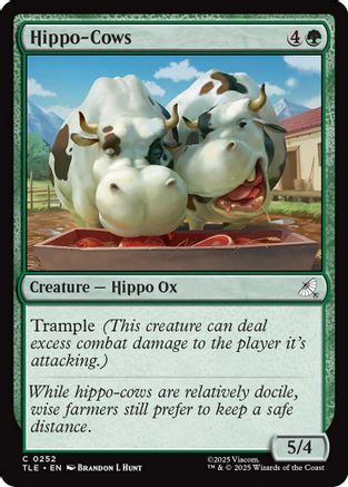Hippo-Cows (TLE-252) - Avatar: The Last Airbender: Eternal-Legal Foil | Grognard Games