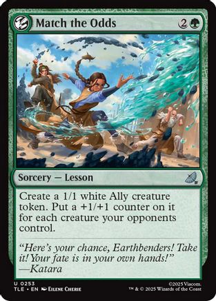 Match the Odds (TLE-253) - Avatar: The Last Airbender: Eternal-Legal Foil | Grognard Games