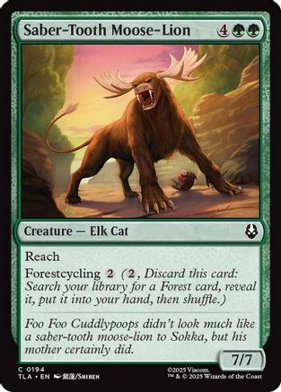 Saber-Tooth Moose-Lion (TLA-194) - Avatar: The Last Airbender Foil | Grognard Games