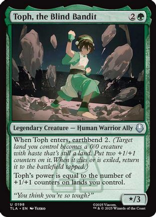 Toph, the Blind Bandit (TLA-198) - Avatar: The Last Airbender Foil | Grognard Games