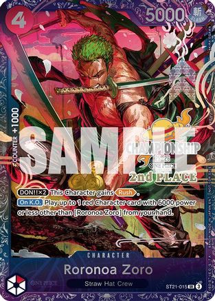Roronoa Zoro (CS 25-26 2nd Place) (ST21-015) - One Piece Promotion Cards Foil | Grognard Games