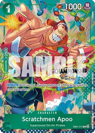 Scratchmen Apoo (CS 25-26 Celebration Pack) (EB01-015) - One Piece Promotion Cards Foil | Grognard Games