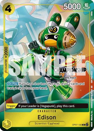 Edison (CS 25-26 Celebration Pack) (OP07-100) - One Piece Promotion Cards Foil | Grognard Games