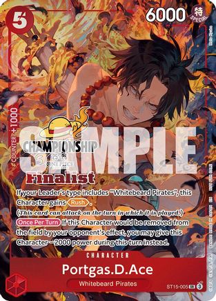Portgas.D.Ace (CS 25-26 Finalist Card Set 1) (ST15-005) - One Piece Promotion Cards Foil | Grognard Games