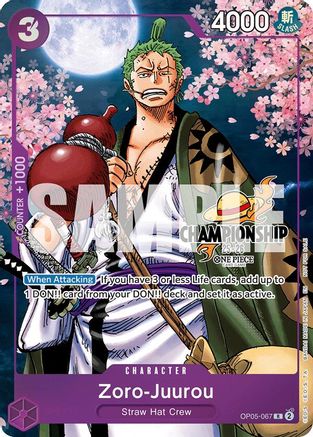 Zoro-Juurou (CS 25-26 Event Pack Finalist Ver.) (OP05-067) - One Piece Promotion Cards Foil | Grognard Games