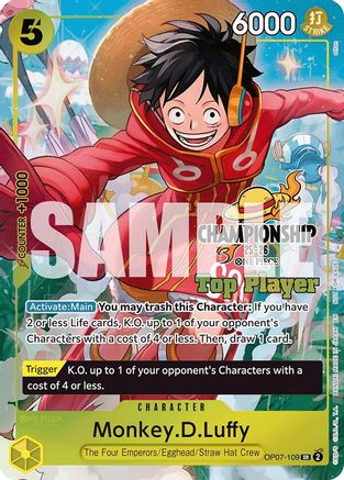 Monkey.D.Luffy (CS 25-26 Top Player Pack) (OP07-109) - One Piece Promotion Cards Foil | Grognard Games