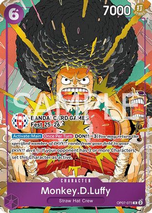 Monkey.D.Luffy (BANDAI Card Games Fest 25-26) (OP07-073) - One Piece Promotion Cards Foil | Grognard Games