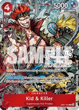 Kid & Killer (Online Regional Finalist Card Set 2025 Vol.2) (EB01-003) - One Piece Promotion Cards Foil | Grognard Games