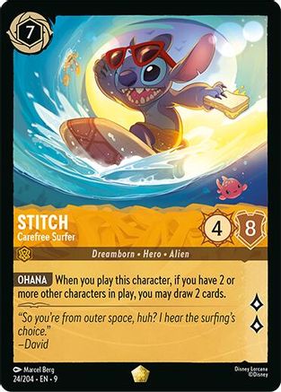 Stitch - Carefree Surfer (24/204) - Fabled | Grognard Games
