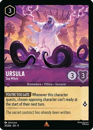 Ursula - Sea Witch (37/204) - Fabled Cold Foil | Grognard Games