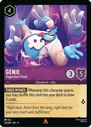 Genie - Supportive Friend (54/204) - Fabled Cold Foil | Grognard Games