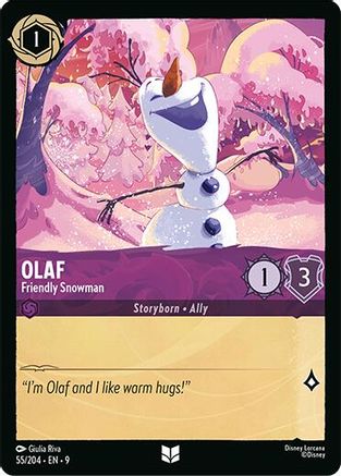 Olaf - Friendly Snowman (55/204) - Fabled | Grognard Games