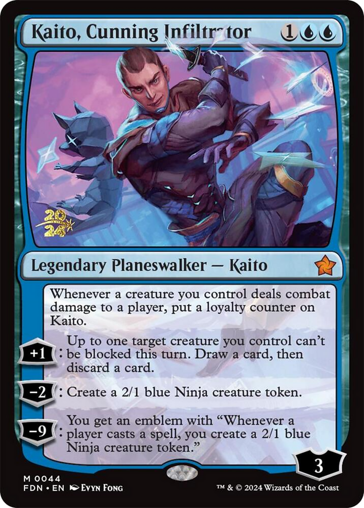 Kaito, Cunning Infiltrator [Foundations Prerelease Promos] | Grognard Games