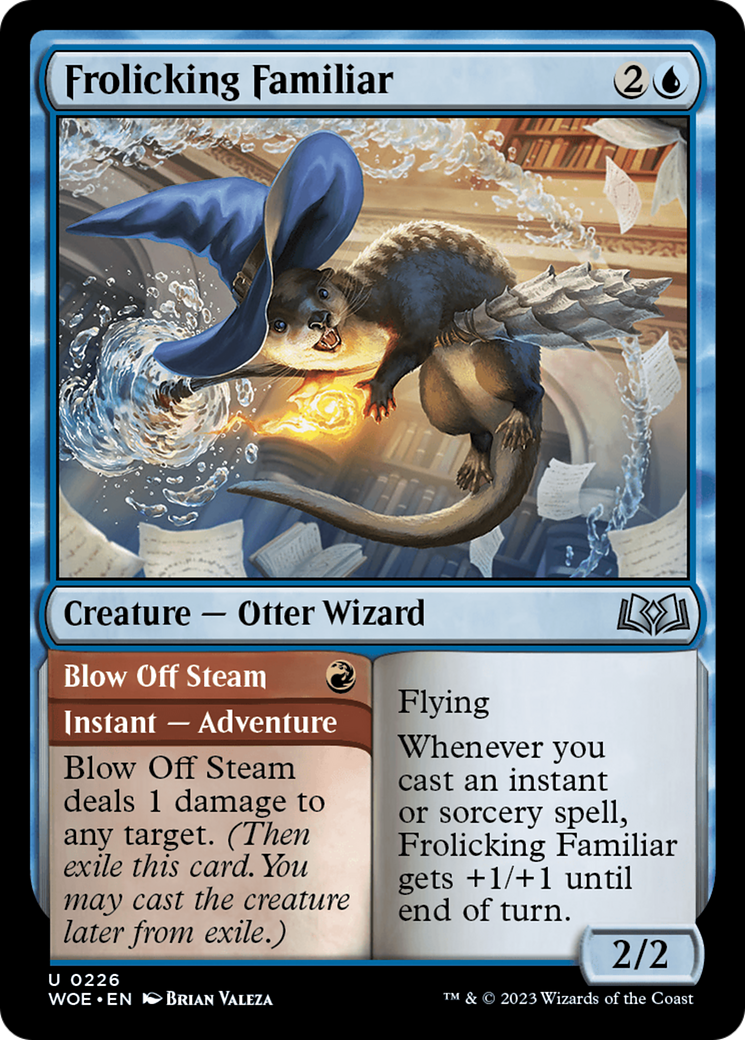 Frolicking Familiar // Blow Off Steam [Wilds of Eldraine] | Grognard Games
