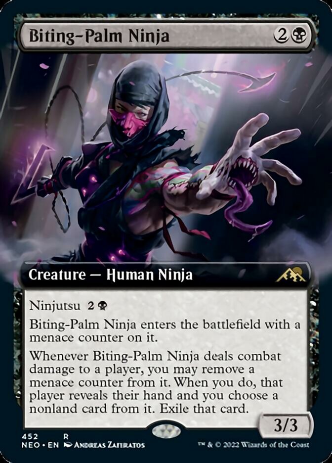 Biting-Palm Ninja (Extended Art) [Kamigawa: Neon Dynasty] | Grognard Games