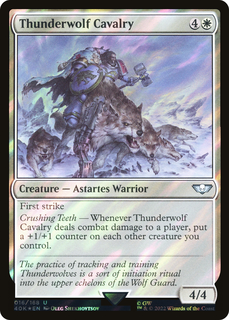 Thunderwolf Cavalry (Surge Foil) [Universes Beyond: Warhammer 40,000] | Grognard Games