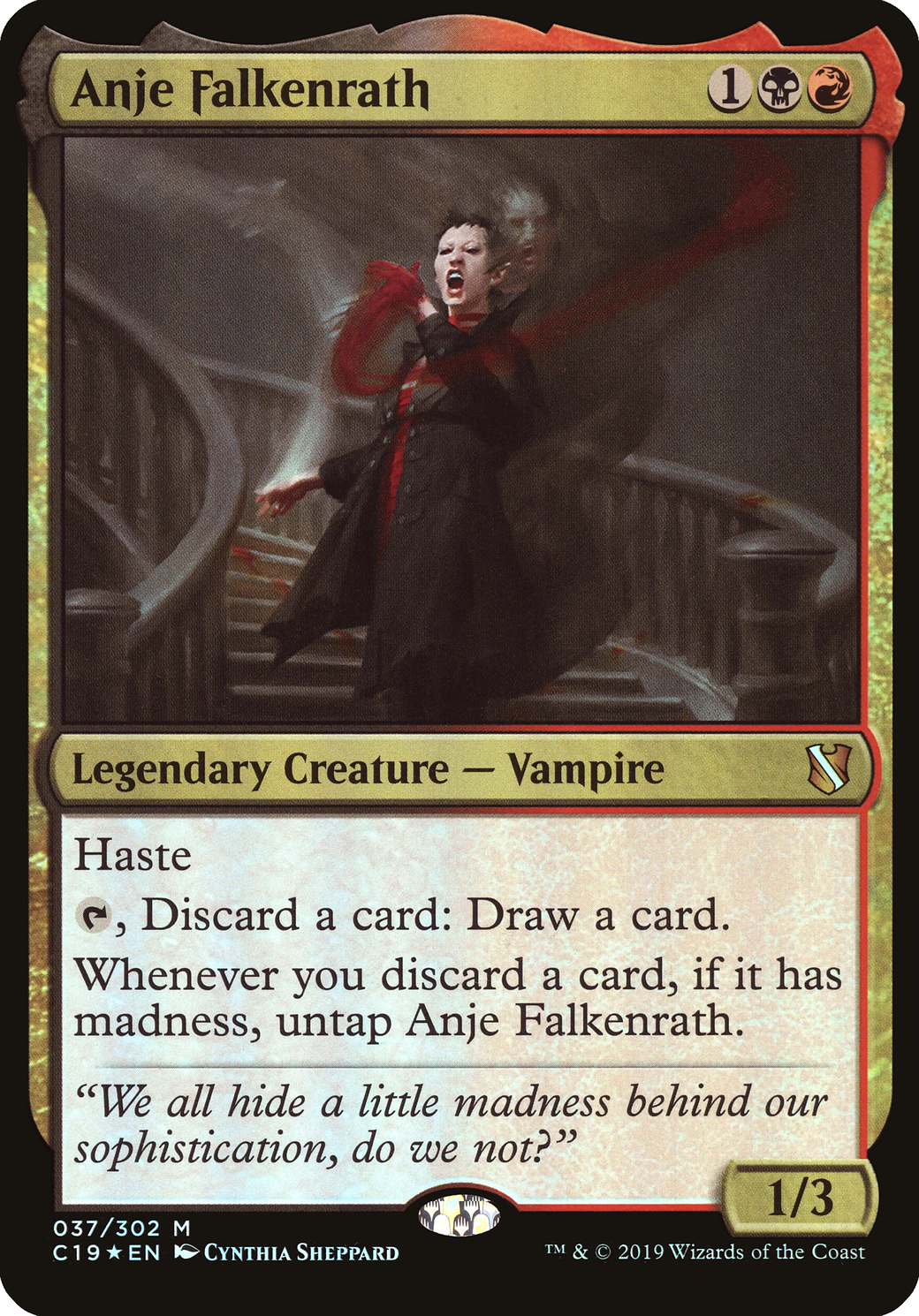 Anje Falkenrath (Oversized) [Commander 2019 Oversized] | Grognard Games