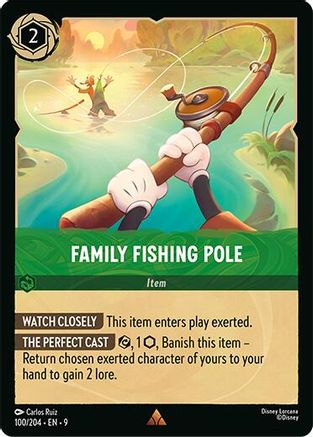Family Fishing Pole (100/204) - Fabled Cold Foil | Grognard Games