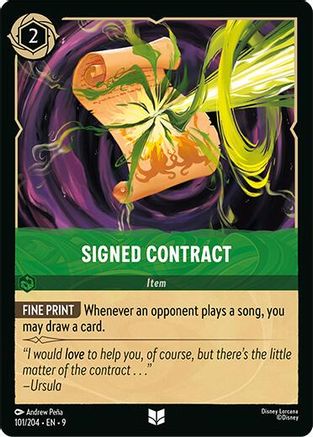 Signed Contract (101/204) - Fabled Cold Foil | Grognard Games