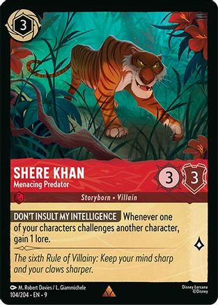 Shere Khan - Menacing Predator (104/204) - Fabled Cold Foil | Grognard Games