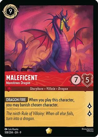 Maleficent - Monstrous Dragon (108/204) - Fabled Cold Foil | Grognard Games