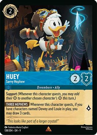 Huey - Savvy Nephew (138/204) - Fabled Cold Foil | Grognard Games