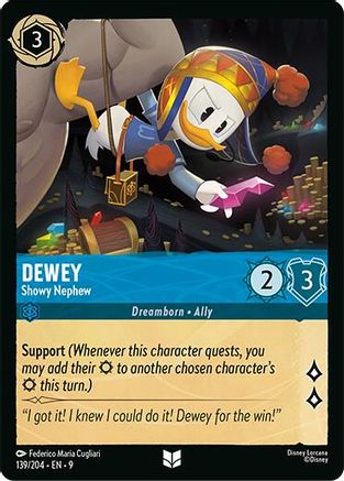 Dewey - Showy Nephew (139/204) - Fabled Cold Foil | Grognard Games