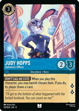 Judy Hopps - Optimistic Officer (157/204) - Fabled Cold Foil | Grognard Games