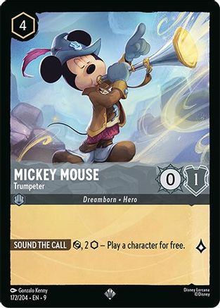 Mickey Mouse - Trumpeter (172/204) - Fabled Cold Foil | Grognard Games