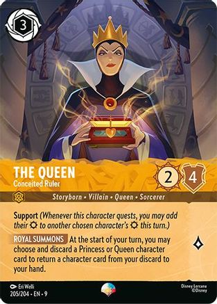 The Queen - Conceited Ruler (Epic) (205/204) - Fabled Holofoil | Grognard Games