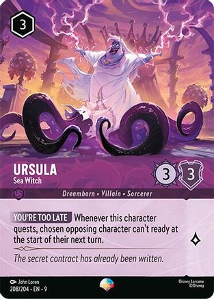 Ursula - Sea Witch (Epic) (208/204) - Fabled Holofoil | Grognard Games