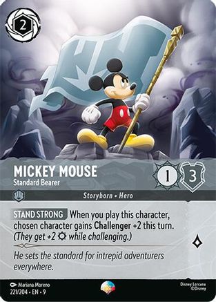 Mickey Mouse - Standard Bearer (Epic) (221/204) - Fabled Holofoil | Grognard Games